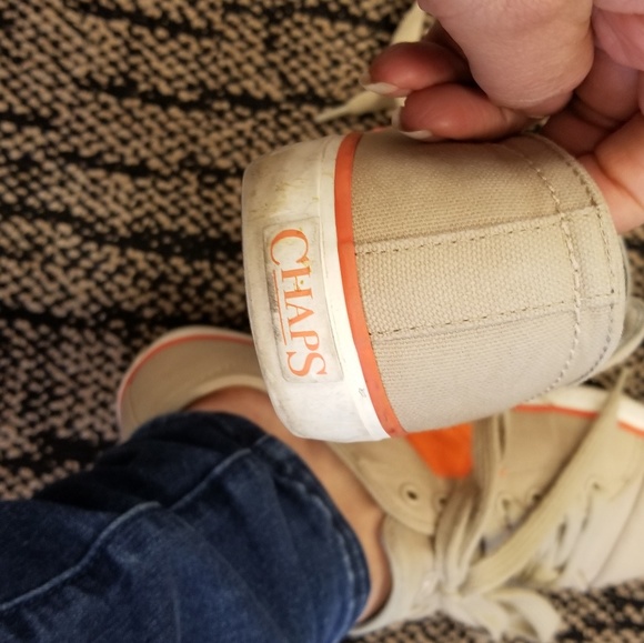 Pair of tan & orange Chaps sneaks💥🌼🌻💥 - Picture 3 of 4